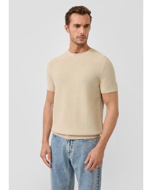 S.oliver Strickpullover in Natural für Herren