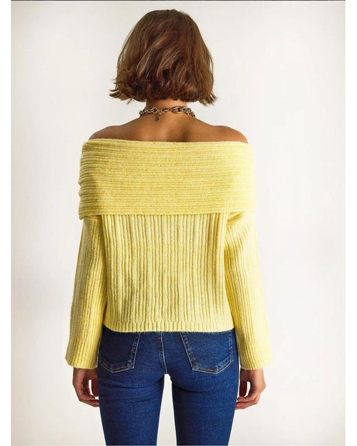 Bianco Lucci Yellow Pullover