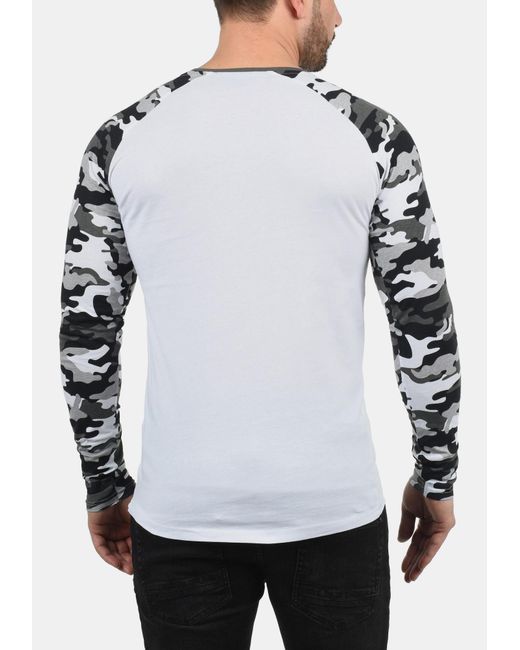 Solid Rundhalsshirt 'cajus' in Black für Herren