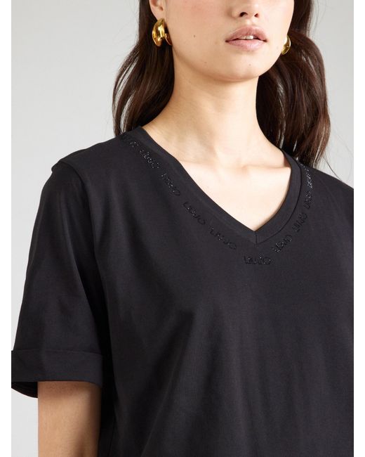 Liu Jo Black T-Shirt 'Ecs'