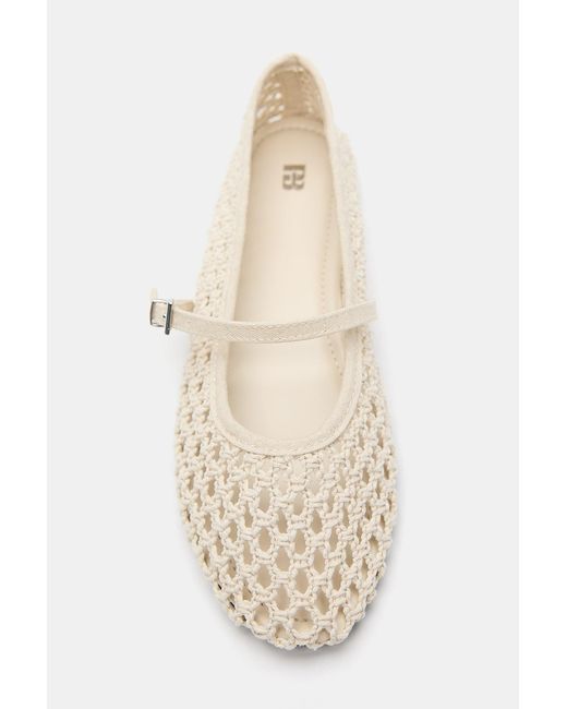 Pull&Bear Natural Riemchenballerina