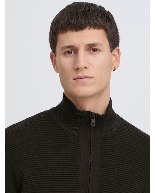Solid Strickjacke Valencia in Black für Herren