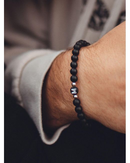 GOOD.designs Perlenarmband in Black für Herren