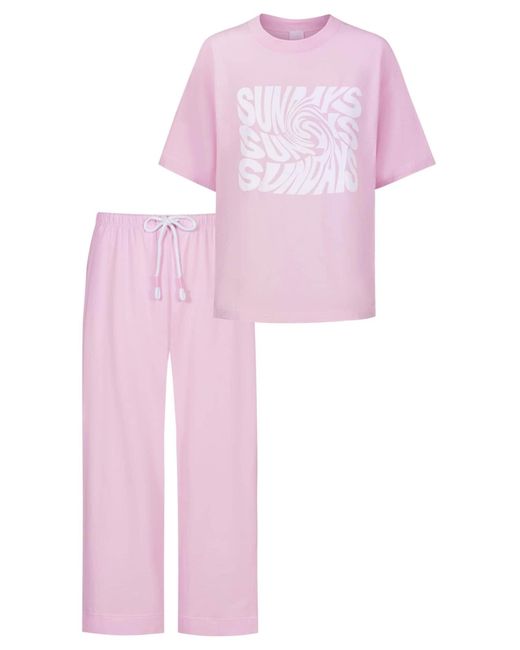 Mey Pink Pyjama Solid Love