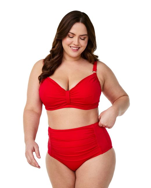Swim By Zizzi Red Bikini 'Basic'