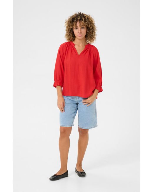 Cream Red Bluse 'Venta'