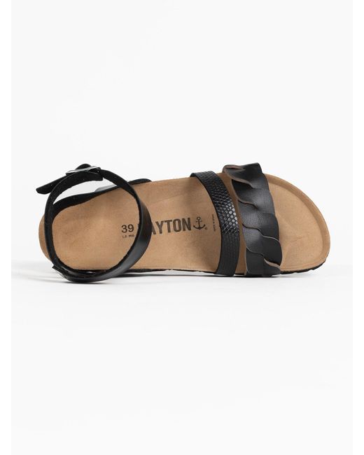 Bayton Black Sandale 'Capucine'