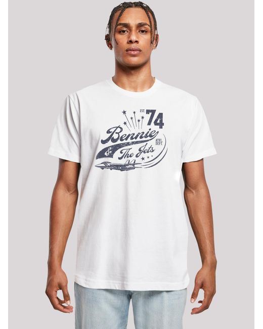 F4NT4STIC T-Shirt Elton John Bennie And The Jets in White für Herren