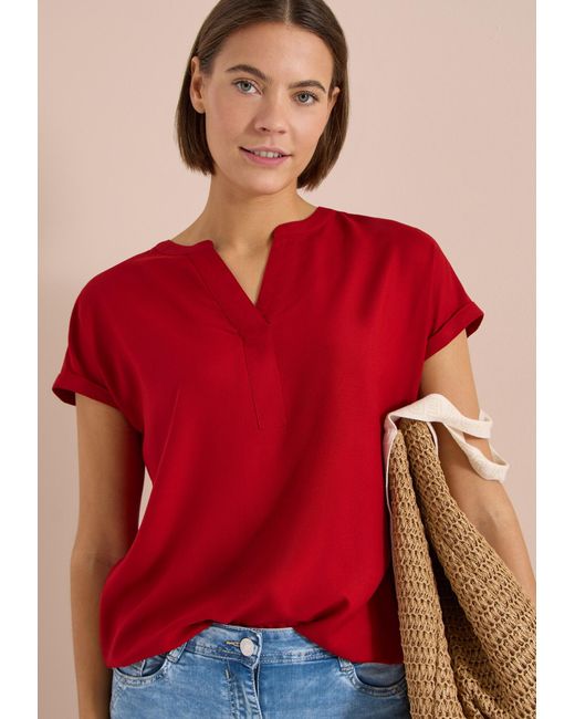 Cecil Red Bluse