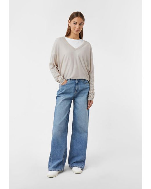 Comma, White Pullover
