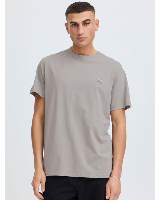 Solid Rundhalsshirt Sduwe in Gray für Herren