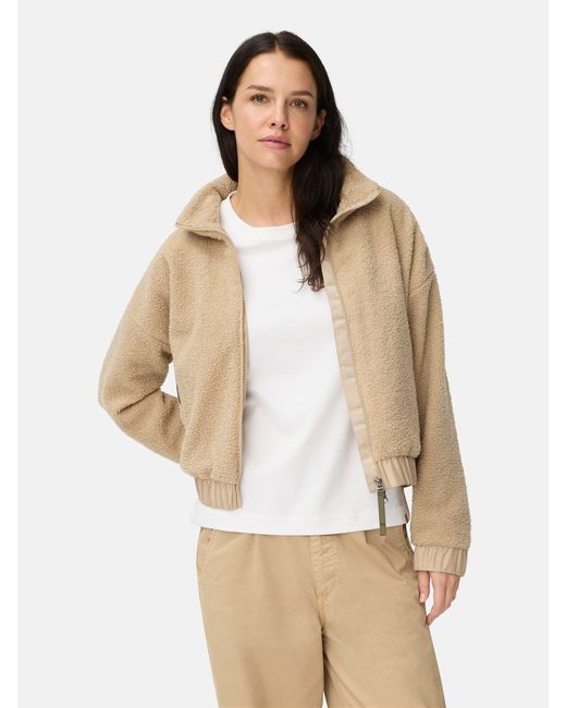 Camel Active Natural Teddy Blouson Mit Stehkragen Und 2-Wege-Reißverschluss