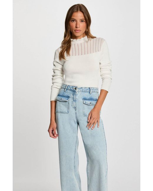 Morgan White Pullover Snowi