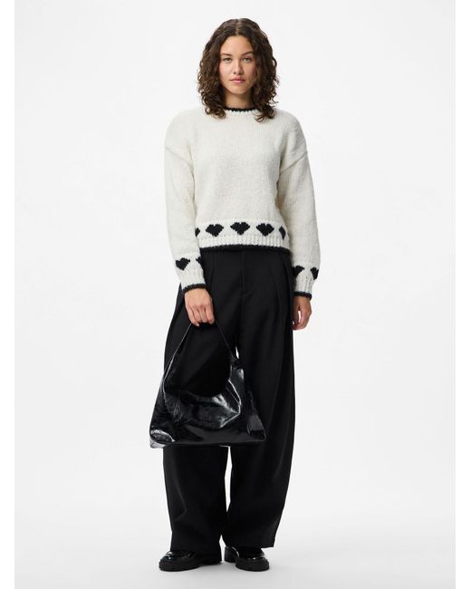Pieces White Pullover
