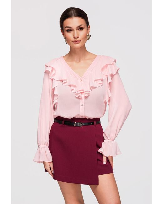 Ombre Red Bluse