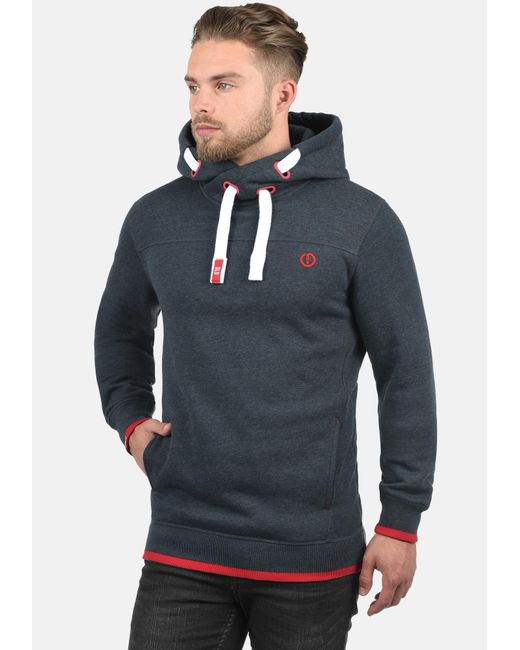 Solid Hoodie 'benjamin hood' in Blue für Herren