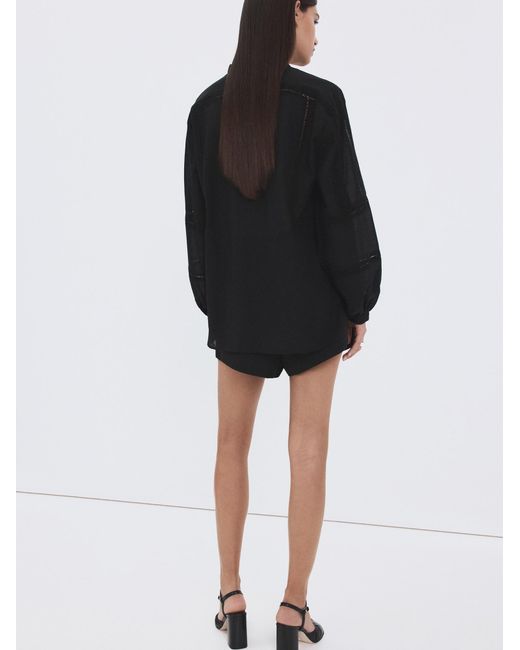 Mango Black Bluse