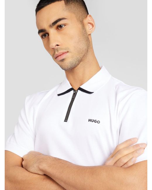 HUGO Poloshirt 'dalomino' in White für Herren