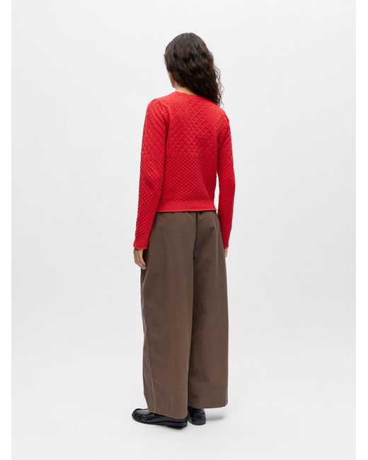 Object Red Strickjacke Objnoa