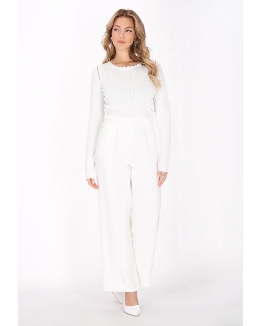 faina White Pullover
