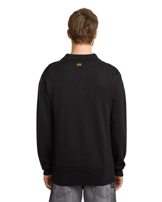 G-Star Pullover Premium Core Dunda Polo Knit in Black für Herren