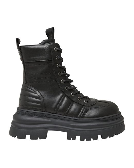 Buffalo Black Schnürstiefel