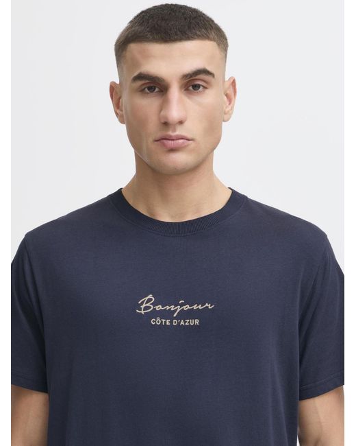 Solid Rundhalsshirt Sdpedro in Blue für Herren