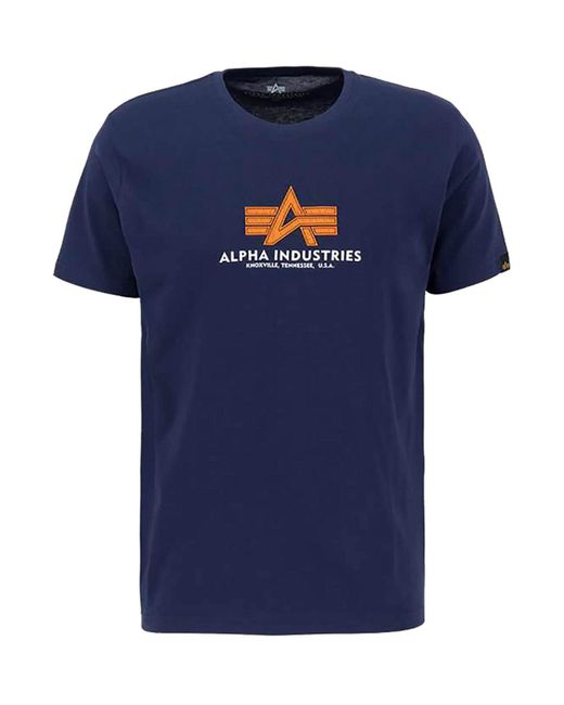 Alpha Industries Shirt Basic Rubber in Blue für Herren