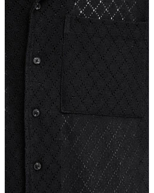 Solid Kurzarmhemd Sdteagan in Black für Herren
