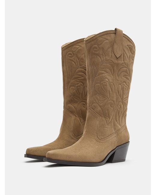 Pull&Bear Natural Stiefel