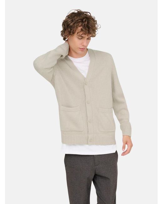 Only & Sons Pullover Onsmajor Rlx in White für Herren