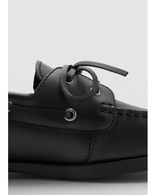 Mango Mokassin Nautic in Black für Herren