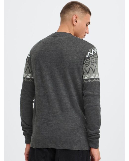 Solid Strickpullover Sdellis in Gray für Herren
