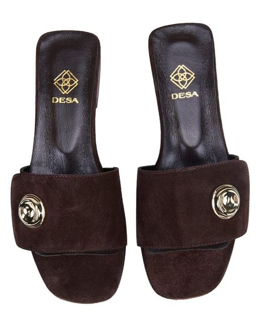Desa Brown Pantolette Folien