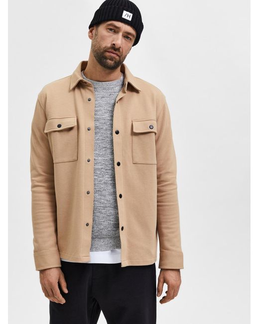 SELECTED Übergangsjacke in Natural für Herren