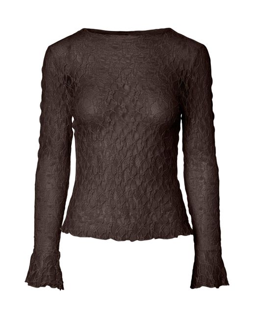 Pieces Brown Bluse Pcflaise