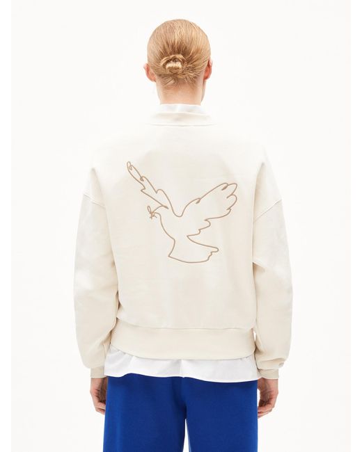 ARMEDANGELS White Pullover Alizaa Nestling (Gots) (Ocs)