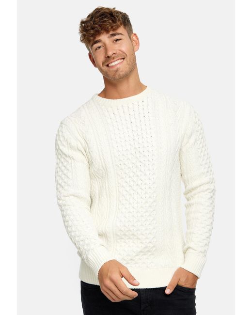 INDICODE Pullover in White für Herren