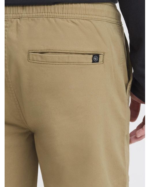 Solid Chinoshorts Henk Mit Elastischem Bund Und Tunnelzug in Natural für Herren