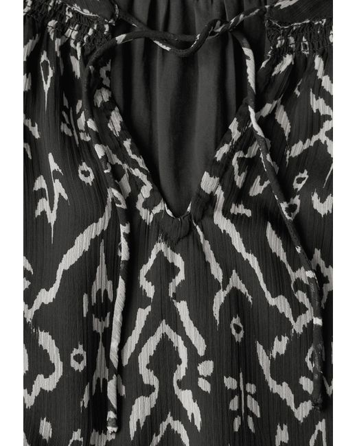 STREET ONE STUDIO Black Raglan Chiffon Bluse