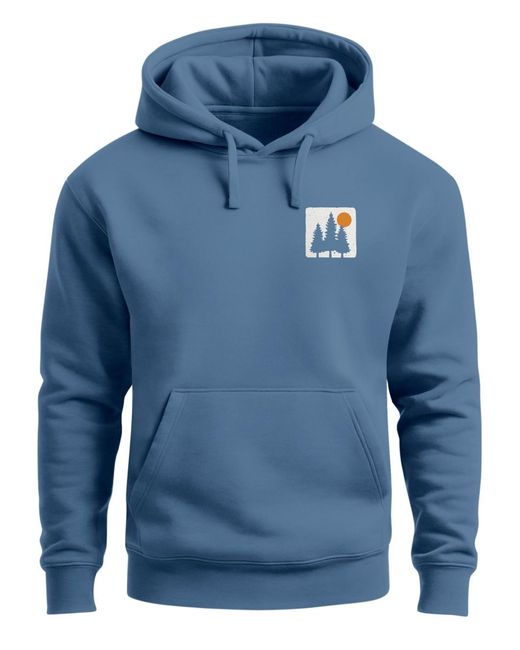 Neverless Sweatshirt Pine Trees in Blue für Herren