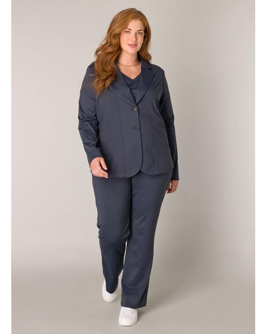 Base Level Curvy Blue Blazer