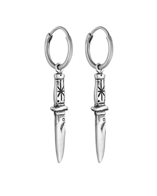 Haze & Glory Ohrringe Knife in White für Herren