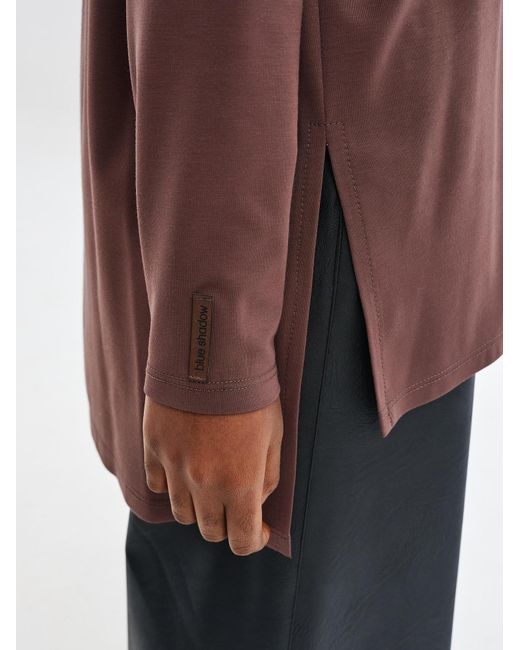 Blue Shadow Brown Bluse
