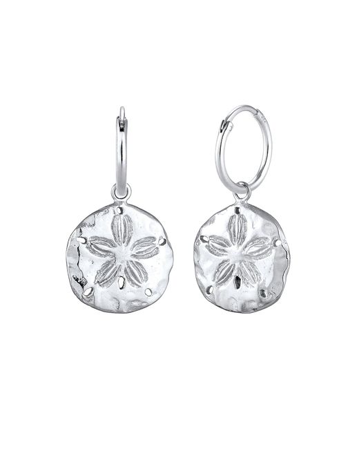 Elli Jewelry White Ohrringe Blume, Creole