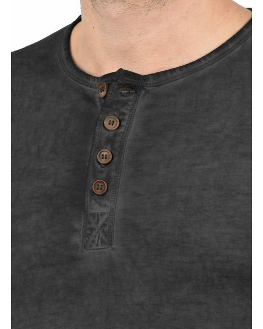Solid Langarmshirt Timur in Gray für Herren