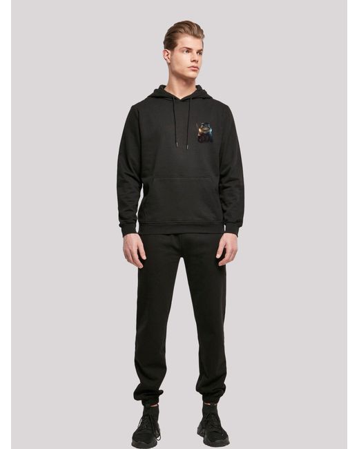F4NT4STIC Sweatshirt Wizard Cat in Black für Herren