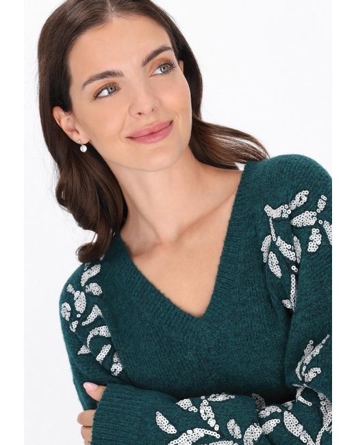 Usha Green Pullover