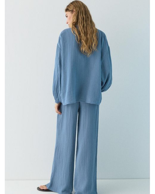 Pull&Bear Blue Bluse