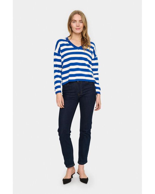 Saint Tropez Blue Pullover 'Fikam'